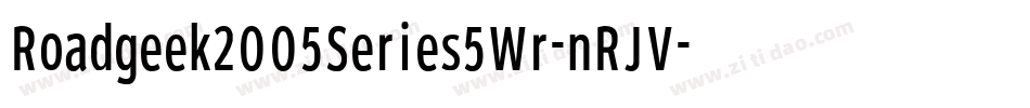 Roadgeek2005Series5Wr-nRJV字体转换