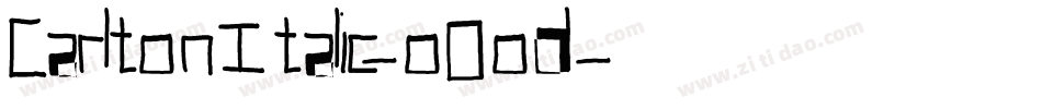 CarltonItalic-oOod字体转换