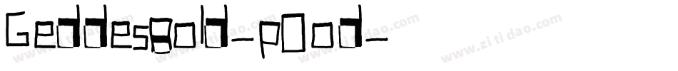 GeddesBold-pOod字体转换