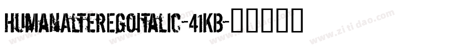 HumanAlterEgoItalic-41KB字体转换