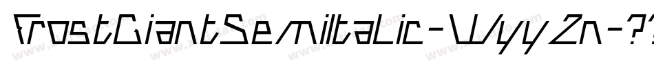 FrostGiantSemiItalic-WyyZn字体转换