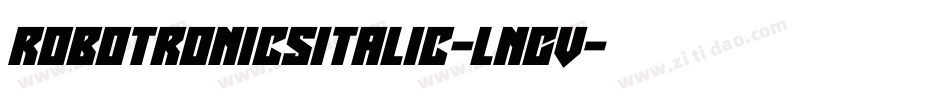 RobotronicsItalic-lngV字体转换