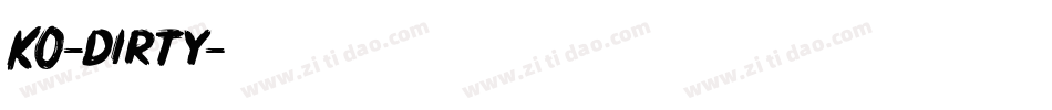 KO-dirty字体转换