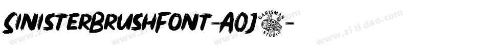 SinisterBrushFont-AOJ2字体转换