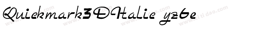 Quickmark3DItalic-yz6e字体转换