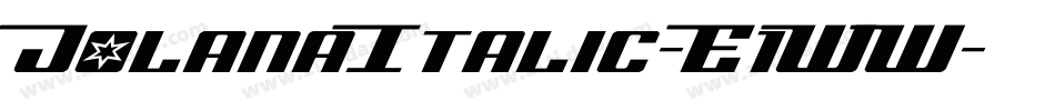 JolanaItalic-E1WW字体转换