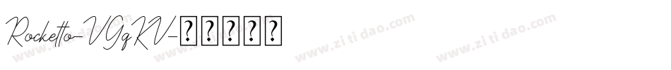 Rocketto-VGqKV字体转换