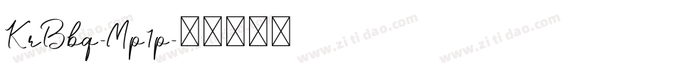 KrBbq-Mp1p字体转换