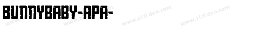 Bunnybaby-aPa字体转换