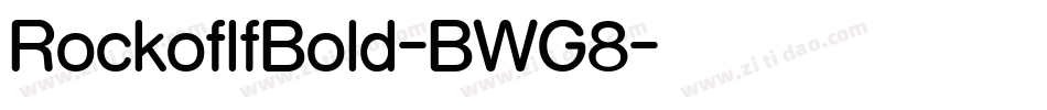 RockoflfBold-BWG8字体转换