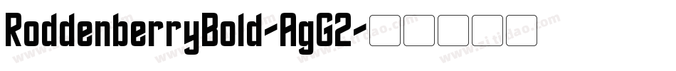 RoddenberryBold-AgG2字体转换