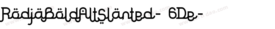 RodjaBoldAltSlanted-16De字体转换