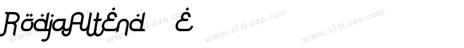 RodjaAltEnd-26E3字体转换