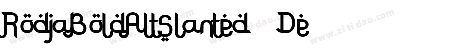 RodjaBoldAltSlanted-16De字体转换