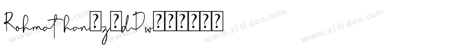 Rohmathan-z8dDw字体转换