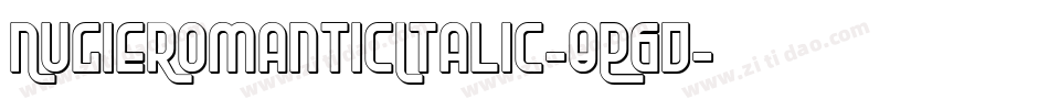 NugieRomanticItalic-8P6D字体转换