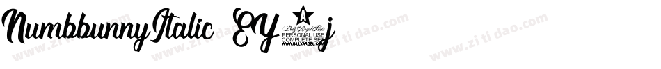 NumbbunnyItalic-EY2j字体转换