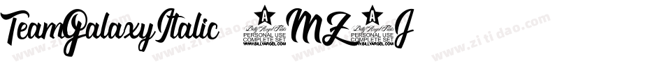 TeamGalaxyItalic-8MZ2J字体转换