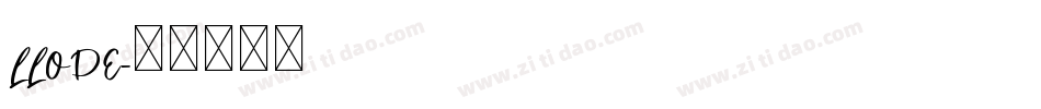 LLODE字体转换
