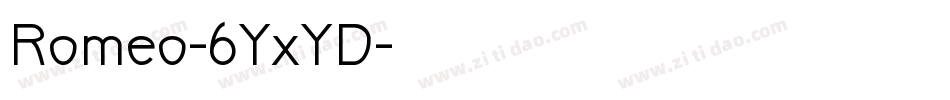 Romeo-6YxYD字体转换