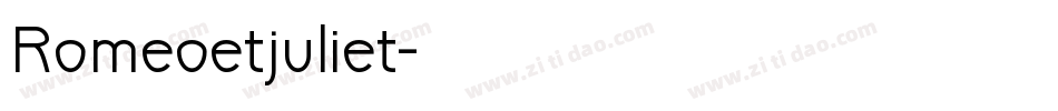 Romeoetjuliet字体转换