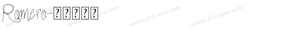 Romero字体转换