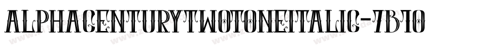 AlphaCenturyTwotoneItalic-7B1oV字体转换