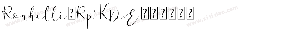 Ronhilli-RpKDE字体转换