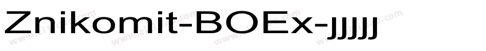 Znikomit-BOEx字体转换
