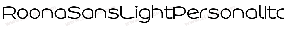 RoonaSansLightPersonalItalic-ByE3字体转换