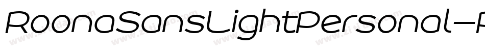 RoonaSansLightPersonal-Rz6o字体转换