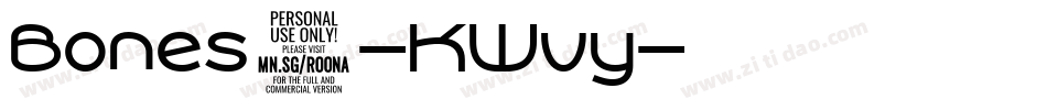Bones2-KWvy字体转换