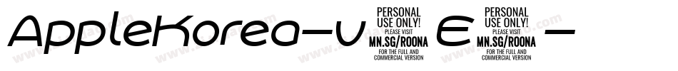 AppleKorea-v7E7字体转换