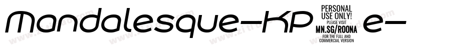 Mandalesque-KP7e字体转换