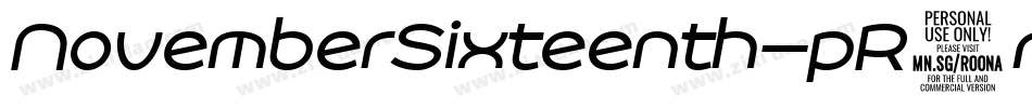 NovemberSixteenth-pR2r字体转换