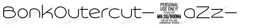 BonkOutercut-3aZz字体转换