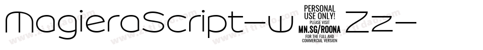 MagieraScript-w6Zz字体转换