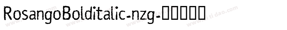 RosangoBolditalic-nzg字体转换