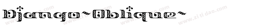 Django-Oblique字体转换