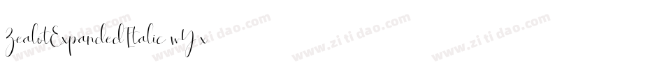 ZealotExpandedItalic-wY7x字体转换