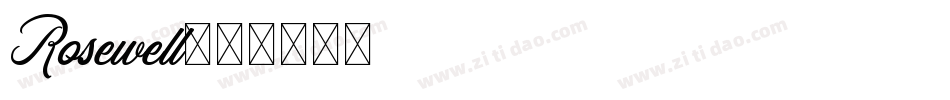 Rosewell字体转换