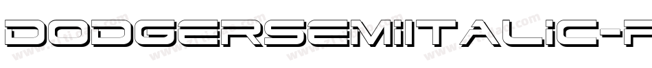 DodgerSemiItalic-pXE1字体转换