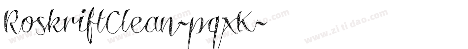 RoskriftClean-pqxK字体转换