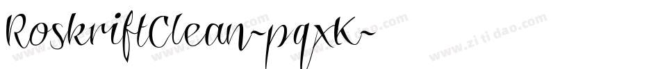RoskriftClean-pqxK字体转换