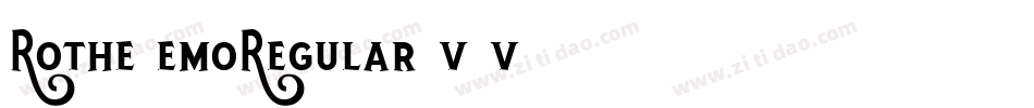 RotheDemoRegular-vLvZ字体转换