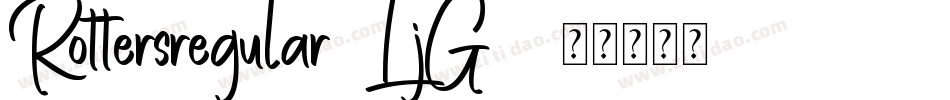 Rottersregular-LjG4字体转换