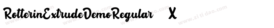 RotterinExtrudeDemoRegular-51XdV字体转换 RotterinExtrudeDemoRegular-51XdV字体转换