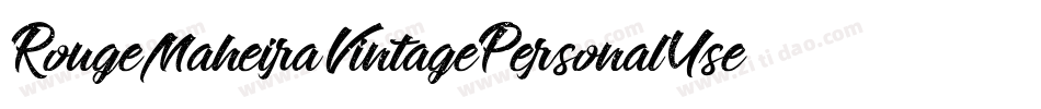 RougeMaheiraVintagePersonalUse-MRYP字体转换