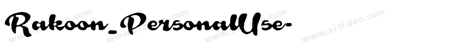 Rakoon_PersonalUse字体转换