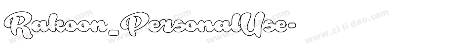 Rakoon_PersonalUse字体转换